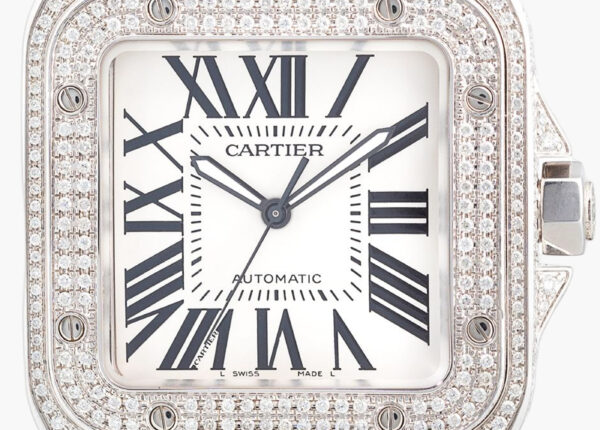 Cartier【カルティエ】 サントス100 LM W20073X8 アフターダイヤ 中古 